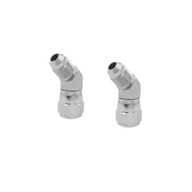 BEITERSTOE (2-PACK) 6502-05-05 Hydraulic Hose Adapter Fitting 5/16" Male JIC 37°Flare (1/2"-20UNF)× 5/16" Female JIC 37° Swivel (1/2"-20UNF) 45°Elbow Pipe Joints Tube Connector Carbon Steel