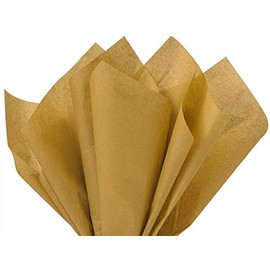 Pack of 480, Solid Antique Gold Tissue Paper 20 x 30" Sheet Ream Made From 100% Post Industrial Recycled Fibers