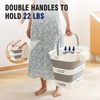 Collapsible Plastic Laundry Basket Hamper with Handles, Large 42L Portable