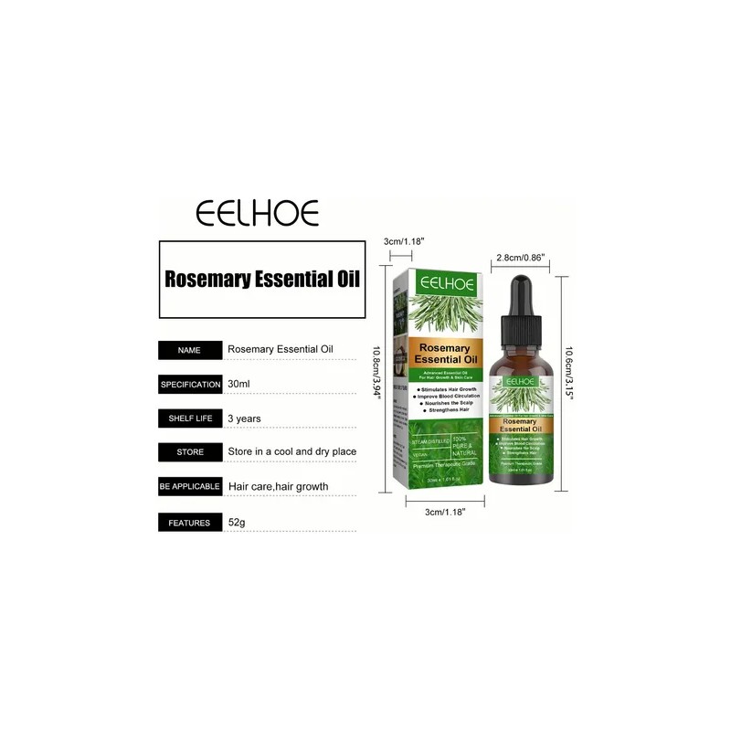 Sérum Capilar con Aceite de Romero 30ml – Crecimiento, Fortalecimiento