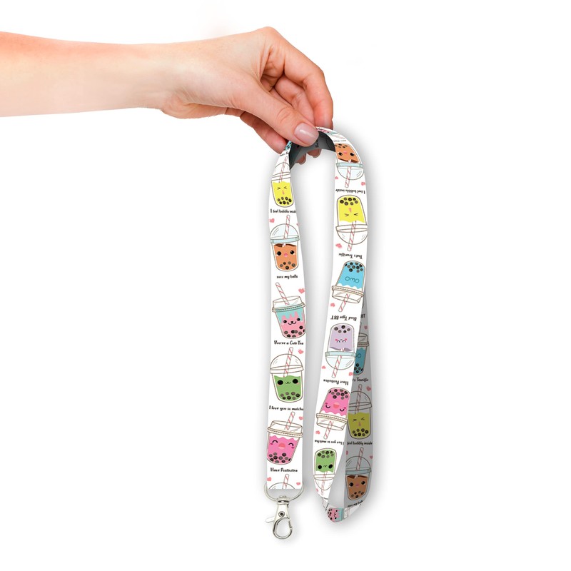 Boba Pearl Milk Tea Puns Premium Lanyard