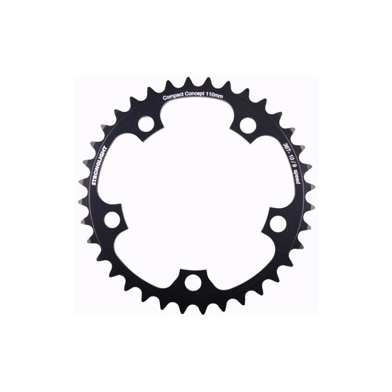 Stronglight 5-Arm/110PCD Chain Ring - Black, 42 T