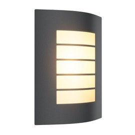 ledscom.de Wandleuchte ZYNO, für außen, IP44, anthrazit, inkl. E27 LED, Energieeffizienzklasse A, 935lm, warmweiß