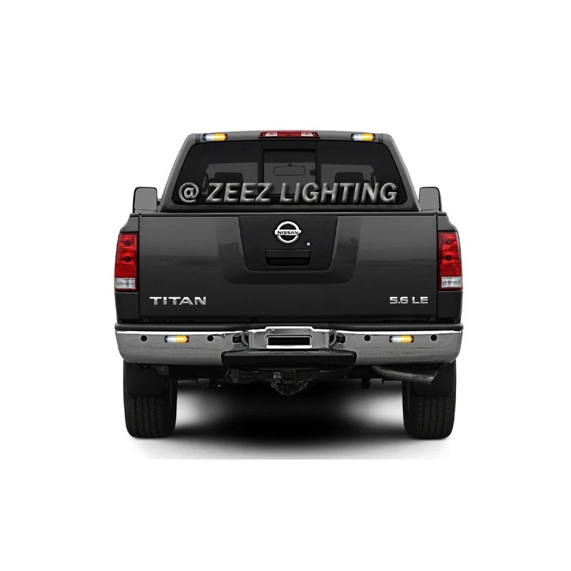 ZEEZ 2X White&Amber 6 LED Emergency Hazard Warning Caution Beacon