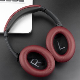 SOULWIT Replacement Ear Pads for Bose QuietComfort 45 (QC45)/QuietComfort SE (QC SE)/New Quiet Comfort Wireless Over-Ear Headphones Replacement Pads with Softer Protein Leather, Noise Isolating Foam