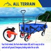 Foldable Wagon Cart with 150 Lbs Capacity 4 Swivel Wheels
