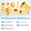 Breezliy 1/4 Inch OD Brass Compression Insert,Sleeve Ferrule,Nut 75PCS