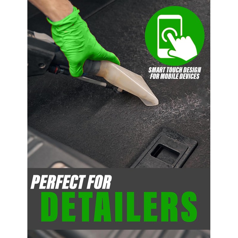 Xtremeauto Nitrile Gloves - Disposable Gloves, Diamond Grip Green -