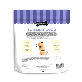 Three Dog Bakery Blueberry Pancake Bites, Treats with Real Blueberries & Vanilla, Mess-Free Snacks & Training Cookies for Dogs & Puppies, Human-Inspired