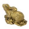 Bunny Statue Sturdy Brass Retro Look Fine Details Stable Durable