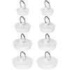 QWORK Rubber Drain Stopper, 8 Pack White Sink Stopper Drain