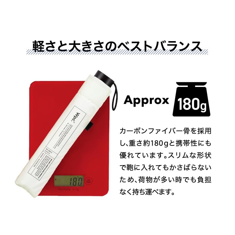 Wpc. Lightweight Folding Umbrella AIR-LIGHT LARGE FOLD Off Rain Umbrella