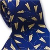 Josh Bach Men's Paper Airplanes Silk Necktie Blue, Made in