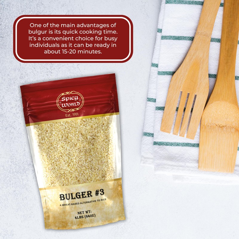 Spicy World Bulgur Coarse #3, 4 LB Bag | Excellent