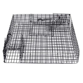 Rugged Ranch CHPTO Chipmunkinator Live Chipmunk Squirrel Rat Mouse Rodent Small Animal Metal Wire 2 Door Trap Cage, Black (2 Pack)