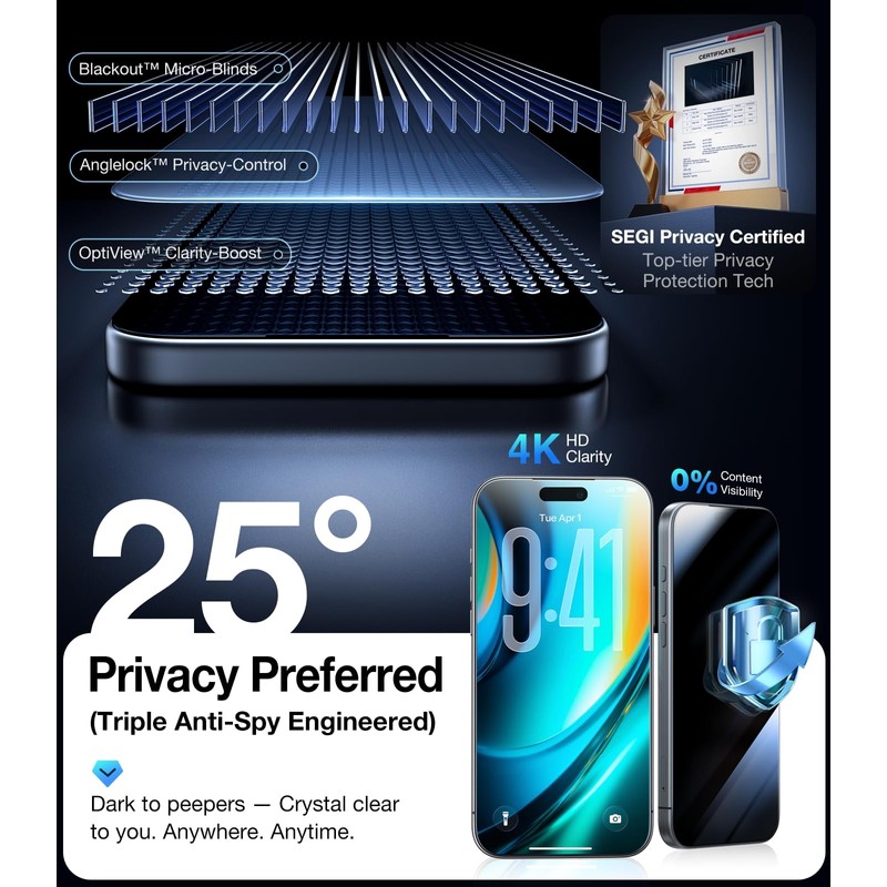 UltraGlass Ultra 9H+ Glass for iPhone 14 Pro Max Privacy