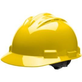Bullard 62YLR Standard Series Vented Cap Style Hard Hat, 4 Point Ratchet Suspension, Cotton Brow Pad, Yellow, One Size