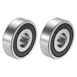 sourcing map 2Pcs S6200-2RS Deep Groove Ball Bearings 10mm x 30mm x 9mm Double Sealed 440C Stainless Steel (ABEC3)