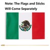 GSYLPFT 12 Pack Mexican Flags on Sticks Mexico Small Mini