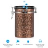 Coffee Container Large Airtight Stainless Steel Black Kitchen Storage Canister