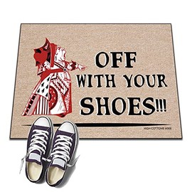 HIGH COTTON - Off with Your Shoes Funny Alice in Wonderland Doormat