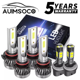 AUIMSOCO For GMC Yukon Denali 2000-2006 LED Car Lights Fog Lights Bulbs 9005 9006 880 Kit