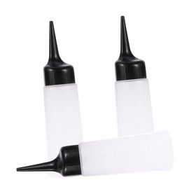 FOMIYES 3pcs Refillable Container Hair Dye Measuring Bottle Condiment Bottles Chefs Squeeze Bottle Hair Dye Squeeze Bottle Applicator Bottle for Hair Travel Shampoo Bottles Comb Bottle