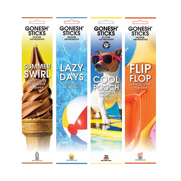 Gonesh Scents of Summer - Incense Sticks Variety Pack -