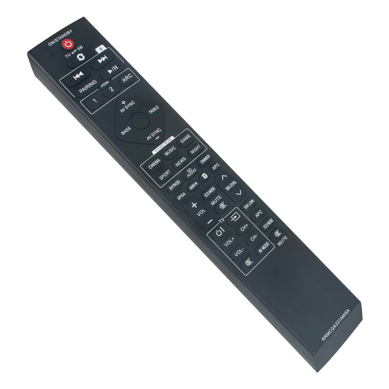 RRMCGA331AWSA GA331AWSA Replacement Remote Control Suitable for Sharp Soundbar Home