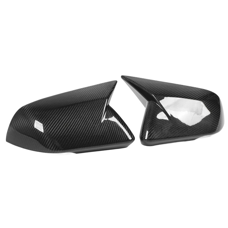 1 Pair Carbon Fiber Mirror Covers Ox Horn Style Car