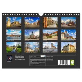 Mecklenburg Vorpommern Impressionen (Wandkalender 2026 DIN A4 quer), CALVENDO Monatskalender: Zwölf Bilder des Bundeslandes Mecklenburg Vorpommern (CALVENDO Orte)