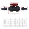 Double Union Ball Valve PVC Threaded Inline Shut Off Valve