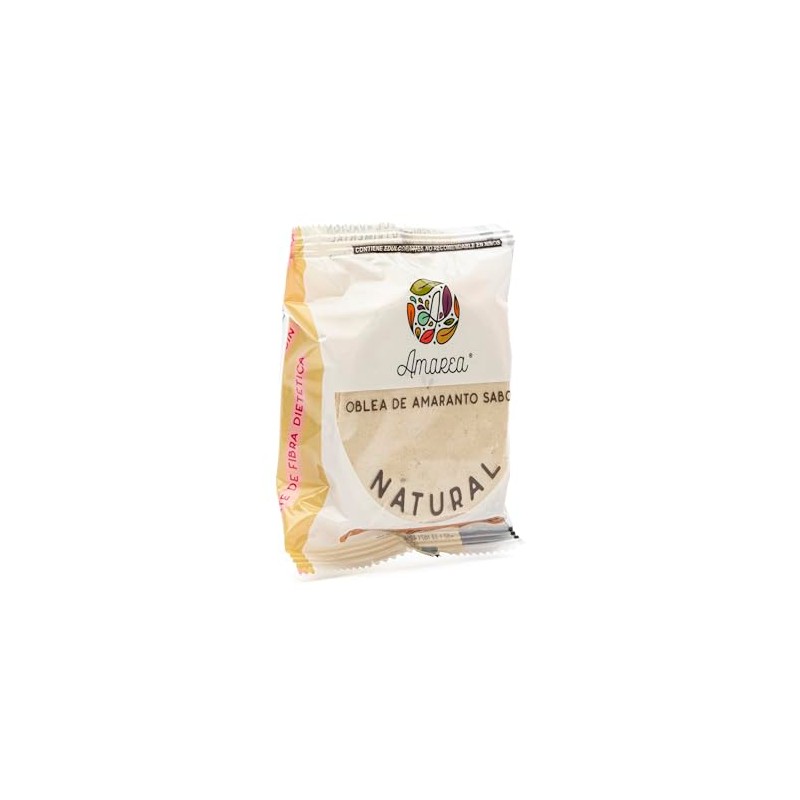 AMAREA® Obleas de Amaranto Natural, 30g, Snack Saludable, Sin Azúcar,
