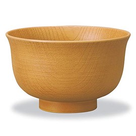 Mitani M16565-4 Yamanaka Lacquerware Soup Bowl, Brown, 4.3 inches (11 cm), Yamanaka Lacquerware, Natural Range, Heathered Keyaki Heathered Eyes