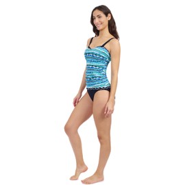 Profile by Gottex Women's Standard Tankini, Blue Multi