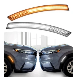 Fender Reflectors LED Side Marker Lights for Honda CRV 2023 2024 2025 w/Sequential Turn Signals & Daytime Running Lamps DRL Wheel Well Arch Lights Fender Insert Trim Accessories (Flag Design)
