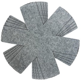 Rosenstein & Söhne Pot Protector: Set of 5 Felt Pan Protectors, Diameter 38 cm, Washable, Anthracite (Pot Pan Protector, Pot Cushion)