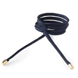 JewelVOX Hair Accessories, Wire Pony Hair Wire, Embossing, Simple (Select, Navy)