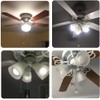 SmoTecQ Ceiling Fan Pull Chain Extender with Decorative Frosted Glass