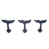 Wowser Navy Blue Whale Tail Cast Iron Wall Hooks, Wall