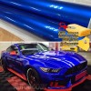 AUTOGOODY 60" x 60" Super Gloss Metallic Blue Vinyl Film