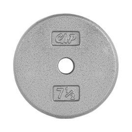 CAP Barbell 7.5 lb Standard 1-Inch Cast Iron Free Weight Plate | Gray