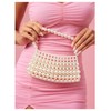 MakeMeChic Women's Pearl Bag No Closure Top Handle Evening Party