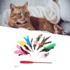 9pcs Cat Feather Wand Toy 3 Sections Retractable Cat Interactive