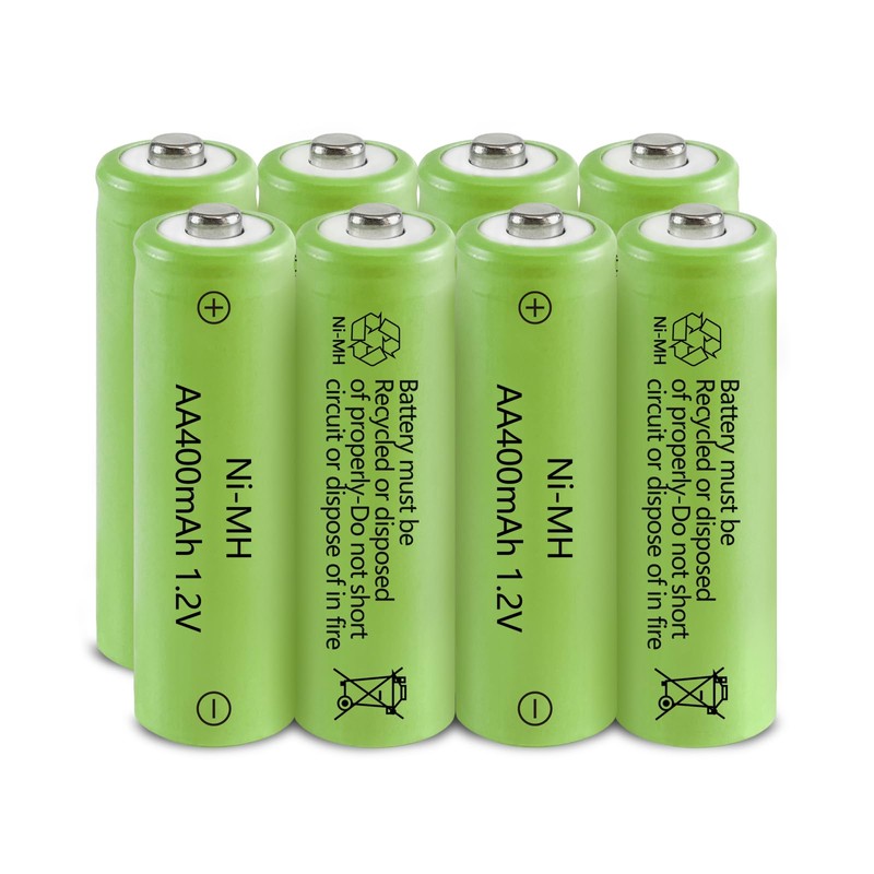 JINTION Solar Rechargeable Ni-MH AA Batteries Double A 400 mAh
