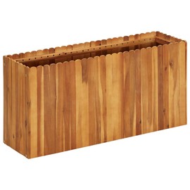 vidaXL Solid Acacia Wood Raised Garden Bed - 39.3"x11.8"x19.6" Rectangular Planter Box for Outdoor, Patio, Deck