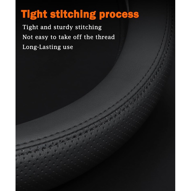 SZYUCHEN D-Shaped Steering Wheel Cover for Nissan Rogue Altima Sentra