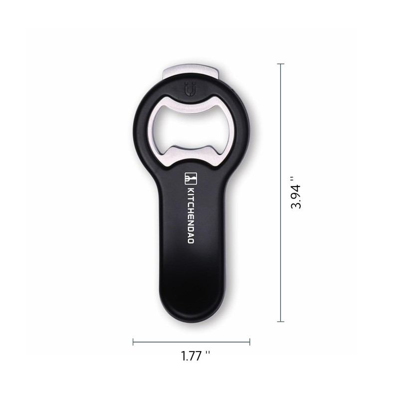 KITCHENDAO 2 in 1 Magnetic Beer Bottle Opener for Fridge