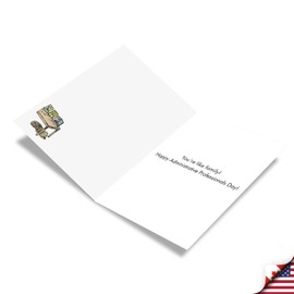NobleWorks Adorable Co-Workers - Administrative Professionals Day Greeting Card with Envelope (4.63 x 6.75 Inch) - C9594APG