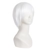 MapofBeauty Cosplay Costume Men's Short Straight Wig (White)